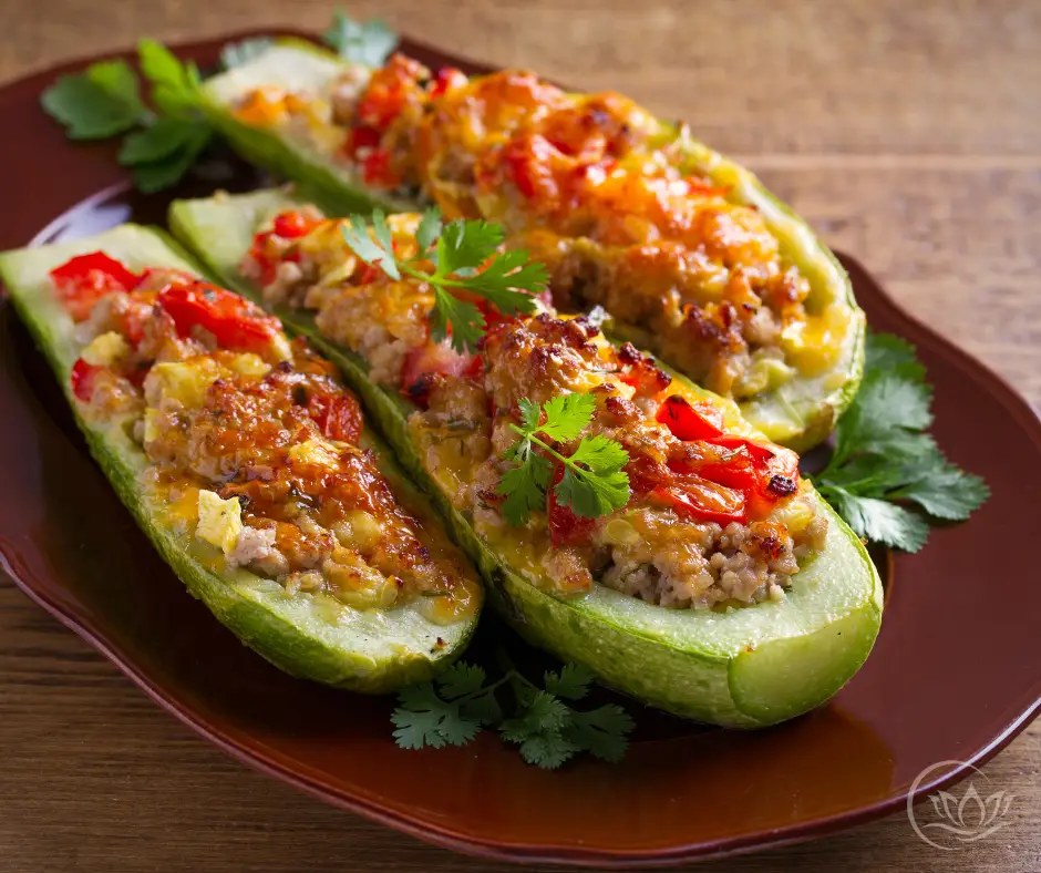 vegan stuffed zucchini boats