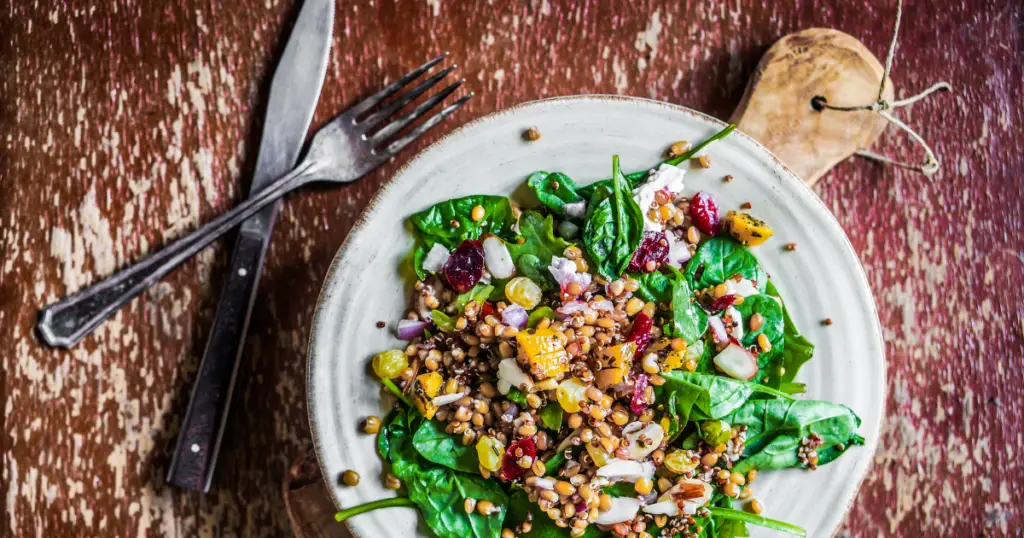 vegan roasted butternut squash and quinoa salad