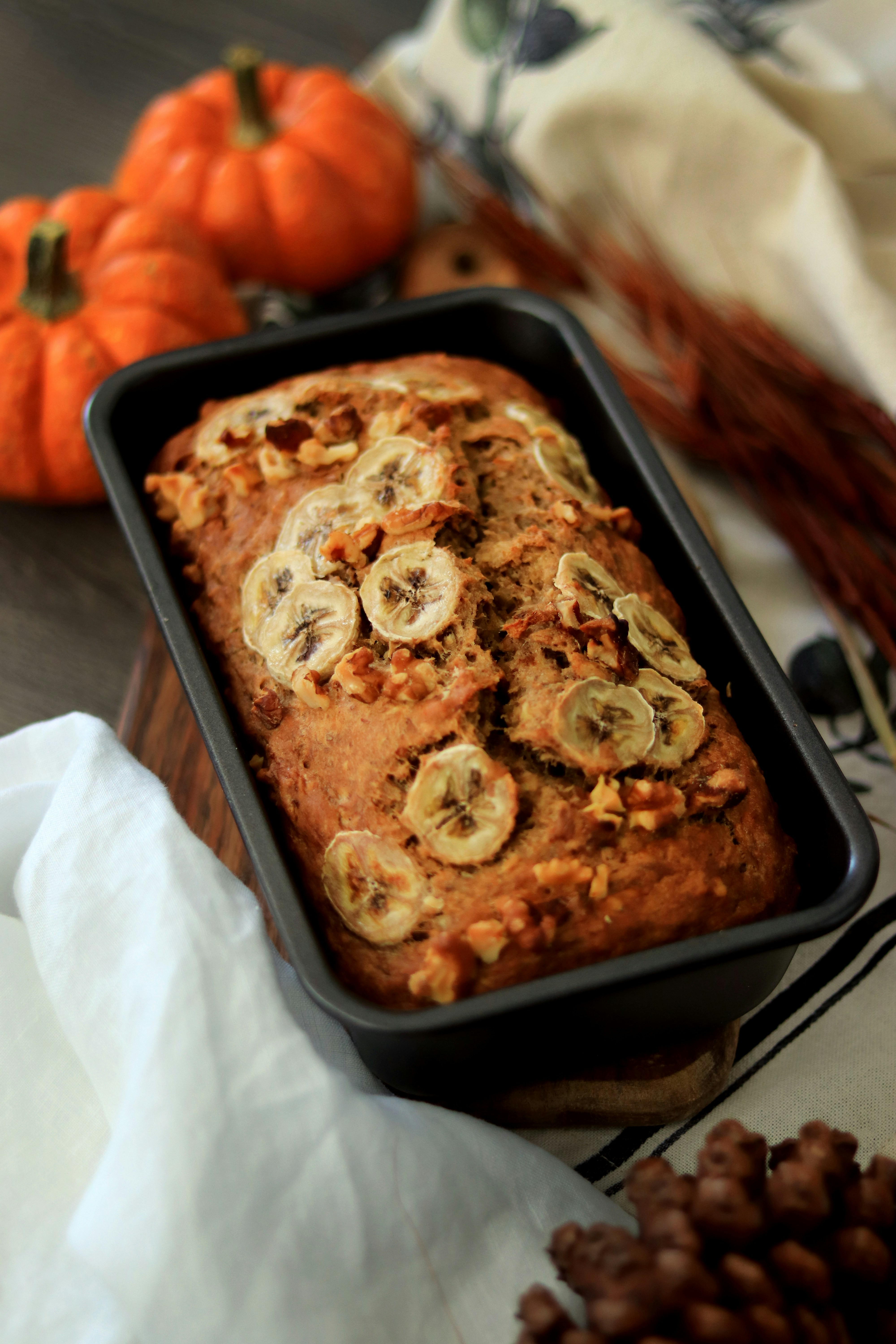 vegan banana pumpkin bread