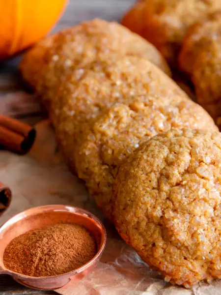 vegan pumpkin spice cookies