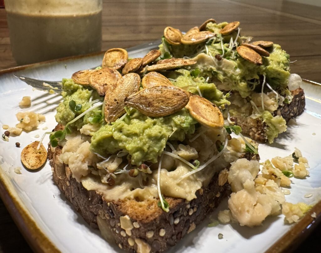 chickpea avocado toast