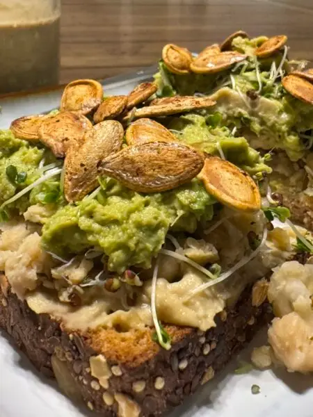 chickpea avocado toast