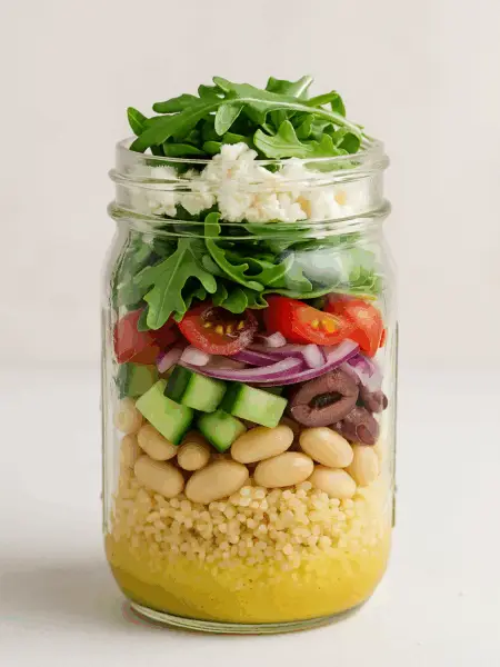 Greek Couscous Mason Jar Lunch