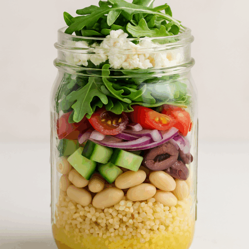 Greek Couscous Mason Jar Lunch