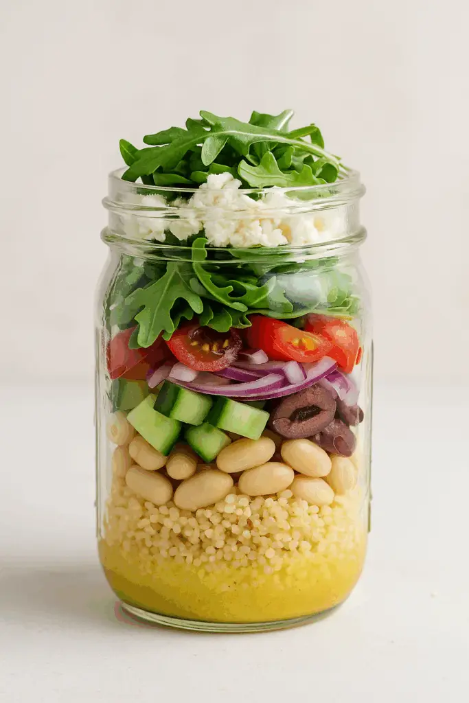 Greek Couscous Mason Jar Lunch