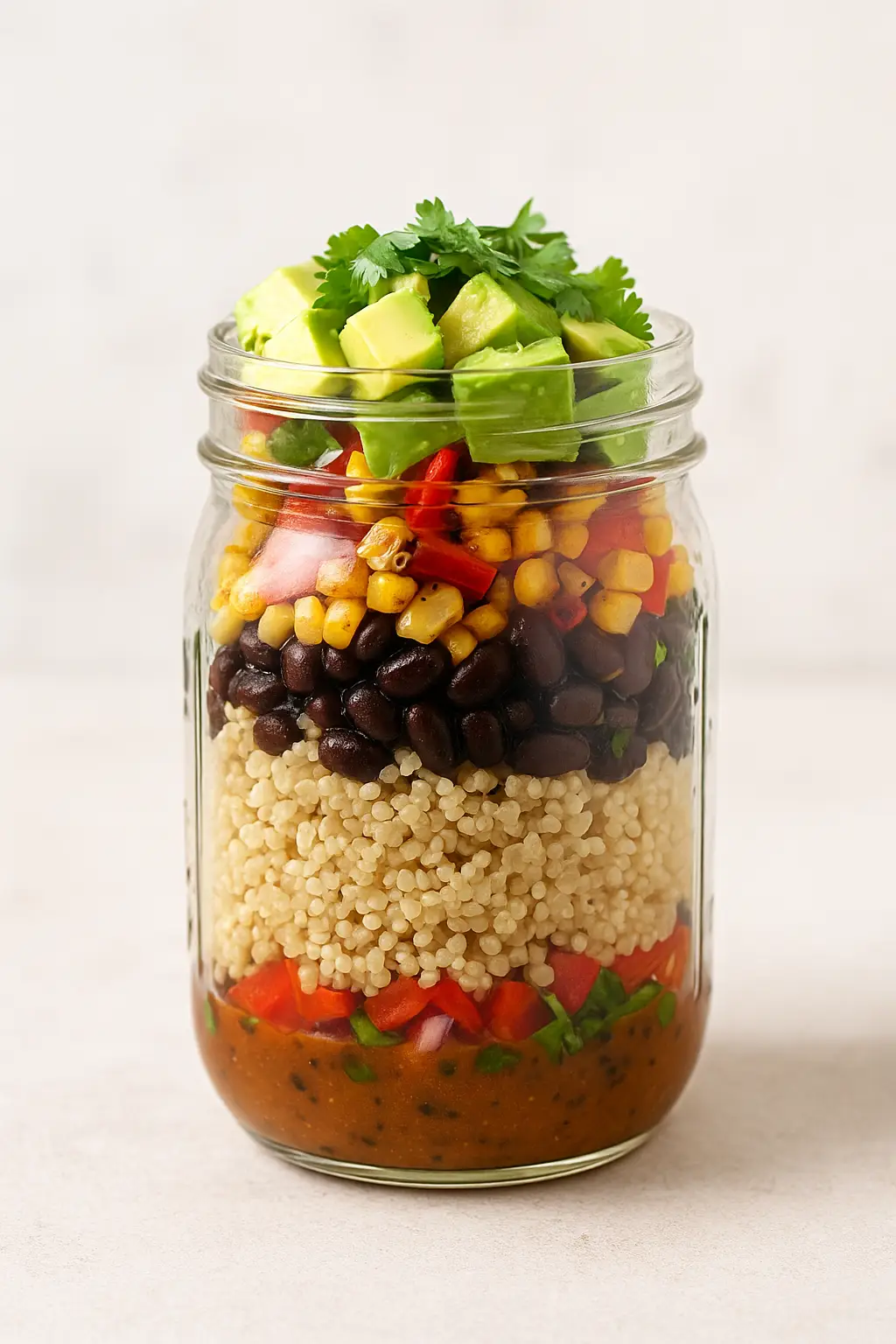 Southwest Quinoa Mason Jar Lunch