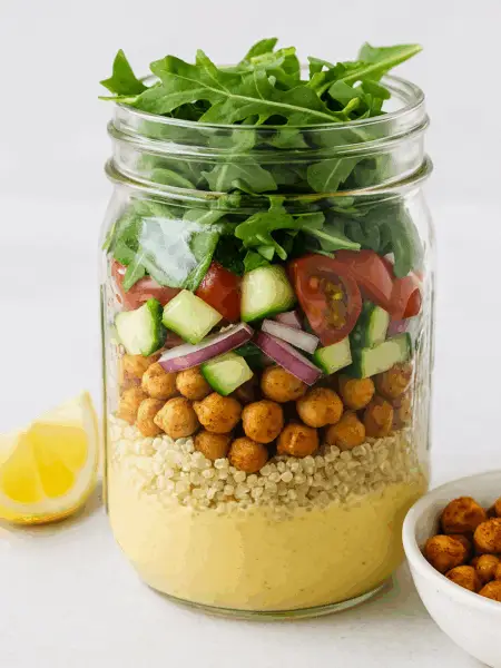 Chickpea Shawarma Mason Jar Lunch