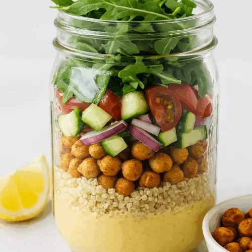Chickpea Shawarma Mason Jar Lunch