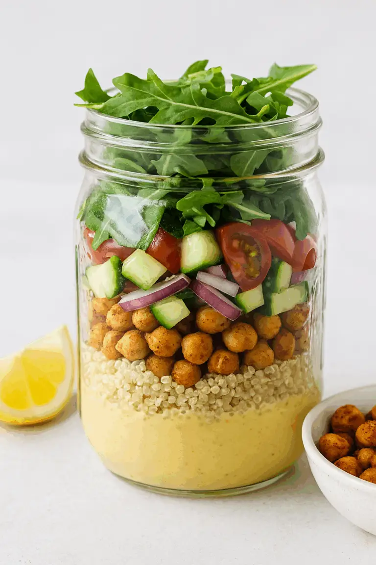 Chickpea Shawarma Mason Jar Lunch