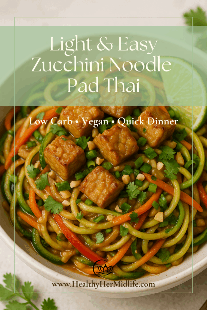 light & easy zucchini noodle pad thai