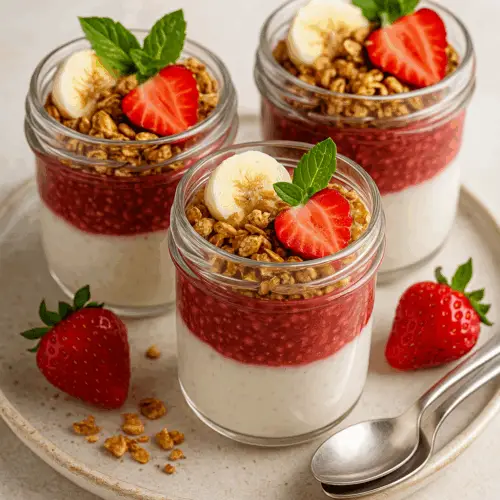 rhubarb jam with parfaits