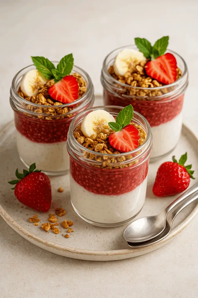 rhubarb jam with parfaits