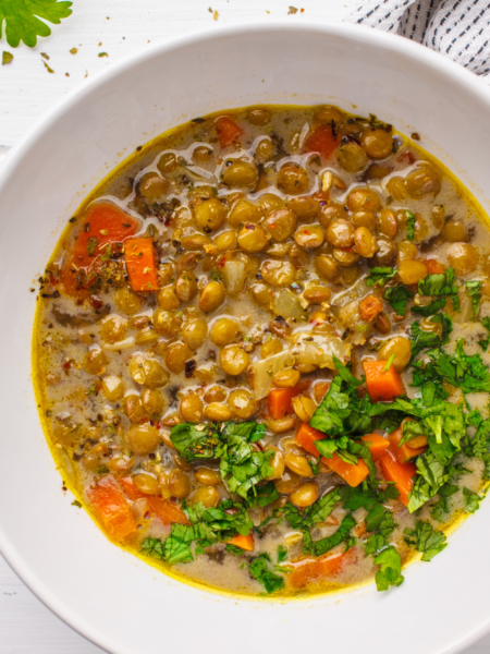 lentil soup with kale and sweet potatoes