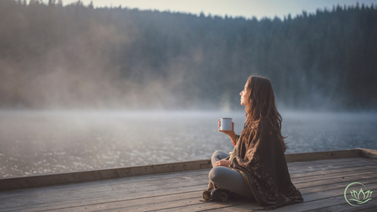 woman relaxing to recover from midlife stress and burnout naturally